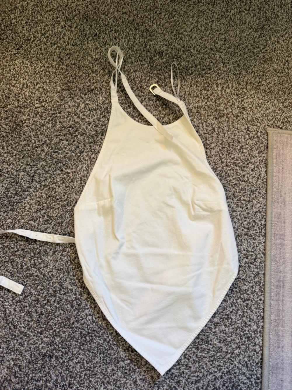 Zara Cream Handkerchief Hem Halter Top
